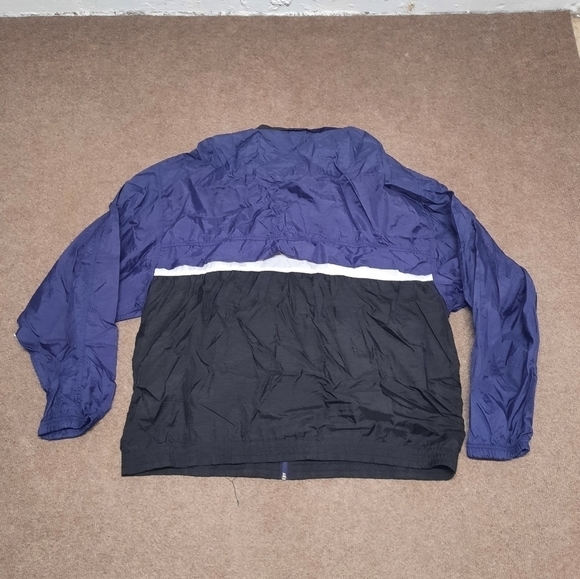 Vintage Bike Windbreaker Jacket Full Zip Mens XL Purple Black - Picture 3 of 5